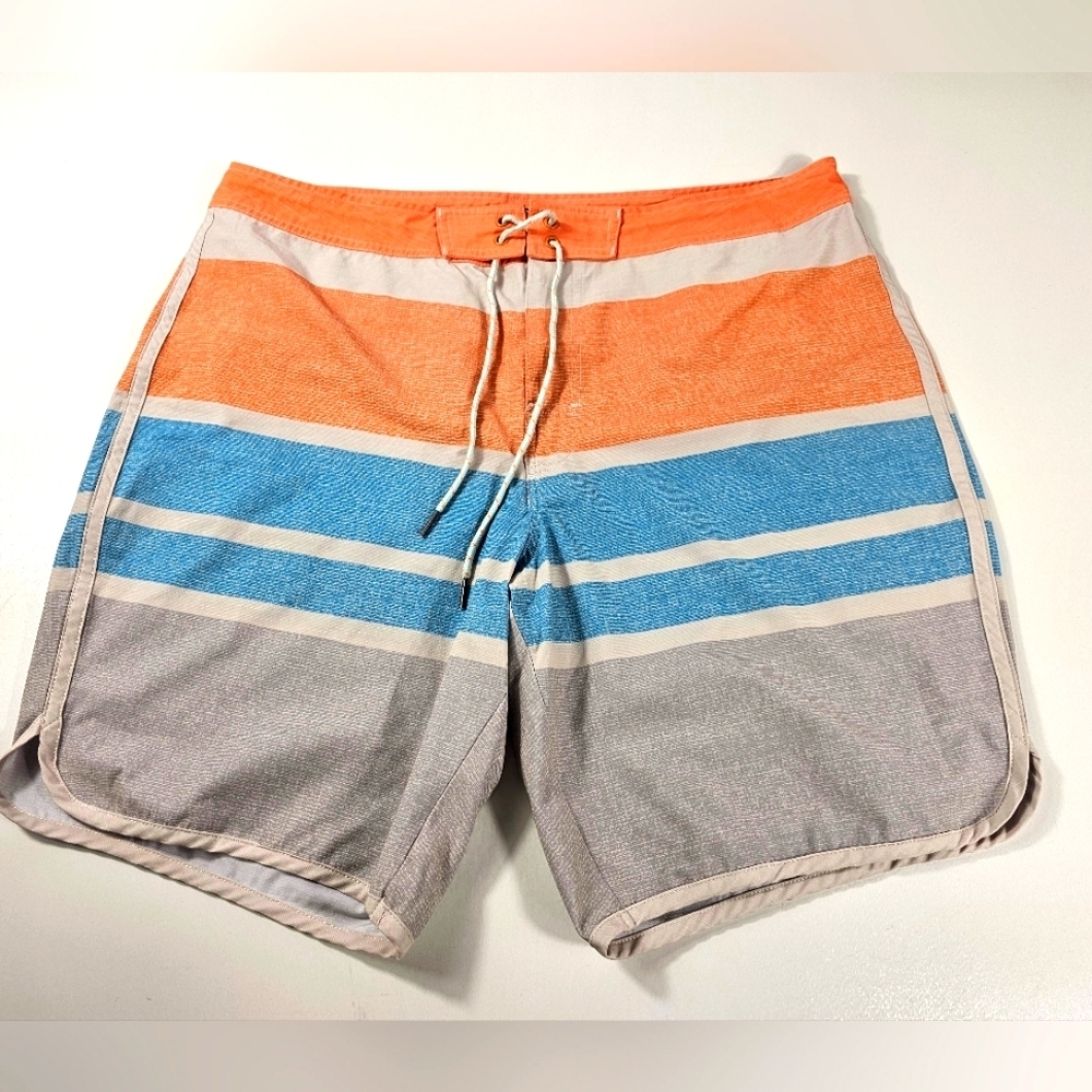 Chip & Pepper Men's Swim Trunks Shorts Ombre Multi Color Drawstring Size 36En